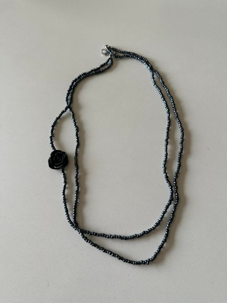 Halsketting, Bijoux, Sacs & Beauté, Colliers, Enlèvement ou Envoi, Comme neuf, Bleu, Synthétique