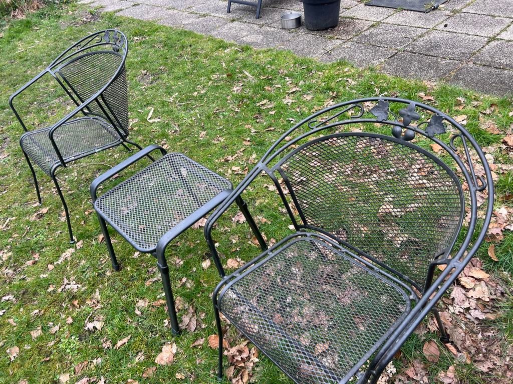 Royal Garden tuinstoelen + voetenbank (ook als tafel), Ophalen, Zo goed als nieuw