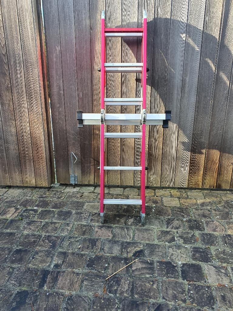 Echelle modulable en aluminium 4x3 avec plateforme, Bricolage & Construction, Enlèvement, Comme neuf, Échelle, Pliable ou rétractable/escamotable