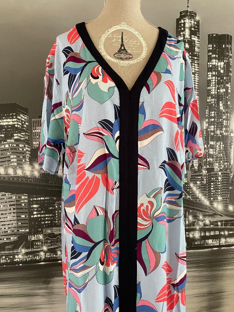 veelkleurig kleedje jurk - 48-50, Overige kleuren, Verzenden, Maat 46/48 (XL) of groter, Zo goed als nieuw