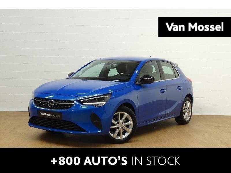 Opel Corsa 1.2T Elegance automaat+Appla carplay+camera+zetel, Auto's, Stof, Gebruikt, Blauw, Bedrijf