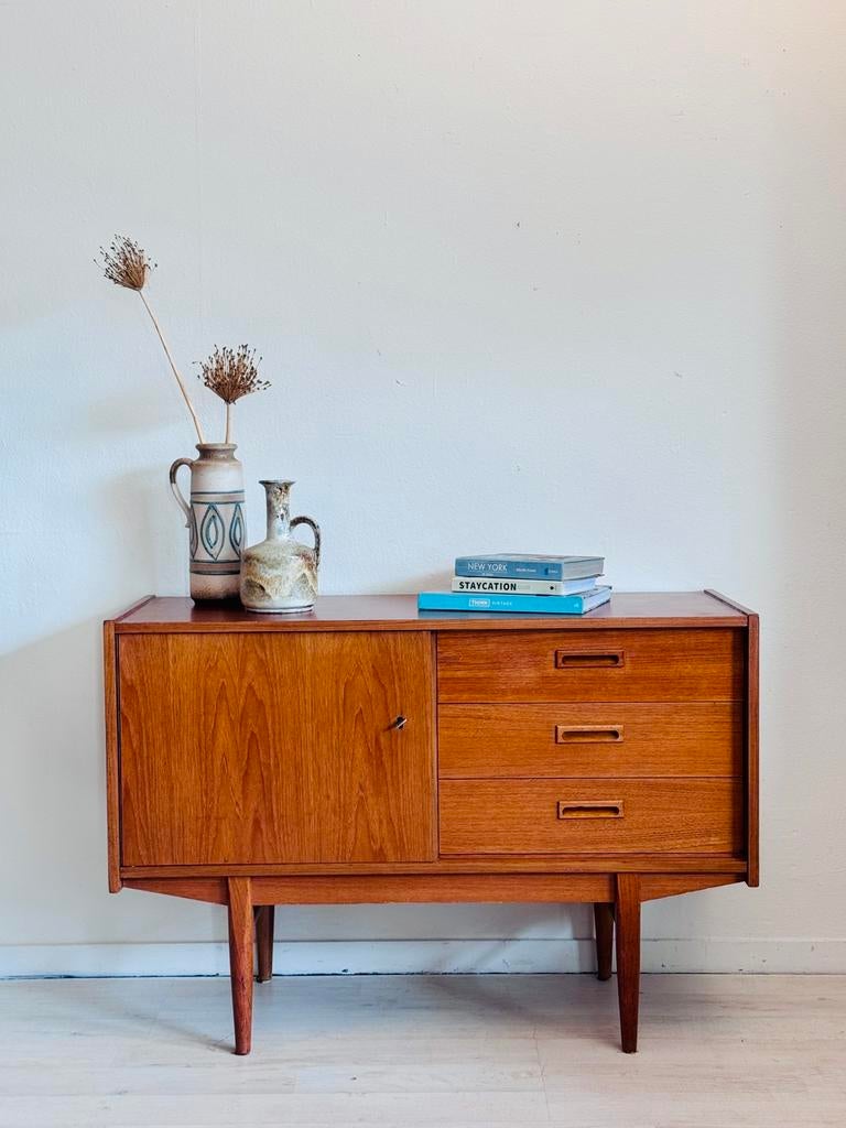 Vintage dressoir jaren 60 teak, Huis en Inrichting, Ophalen, Gebruikt, 100 tot 150 cm, Teakhout