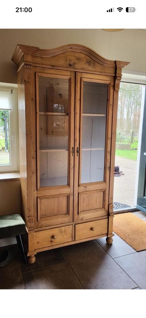 Oud grenen kast ideaal voor in jou poolhouse, Antiquités & Art, Enlèvement