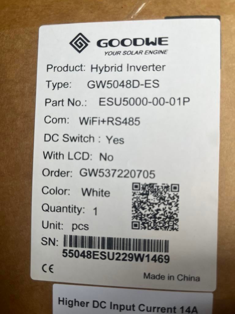 Nouvel onduleur hybride Goodwe, neuf dans sa boîte !, Enlèvement, Neuf