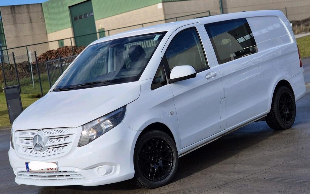 Mercedes vito doub cabine 5pls an2017.235mkm 1prop 13999€, Autos, Cuir, Euro 6, Boîte manuelle, Mercedes-Benz