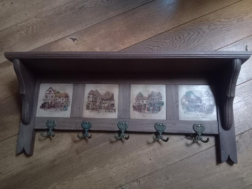 Porte manteau  en bois vintage, Utilisé, Bois