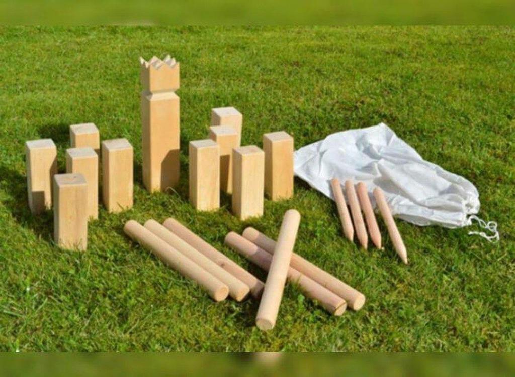 Kubb set kegelspel, Ophalen, Zo goed als nieuw