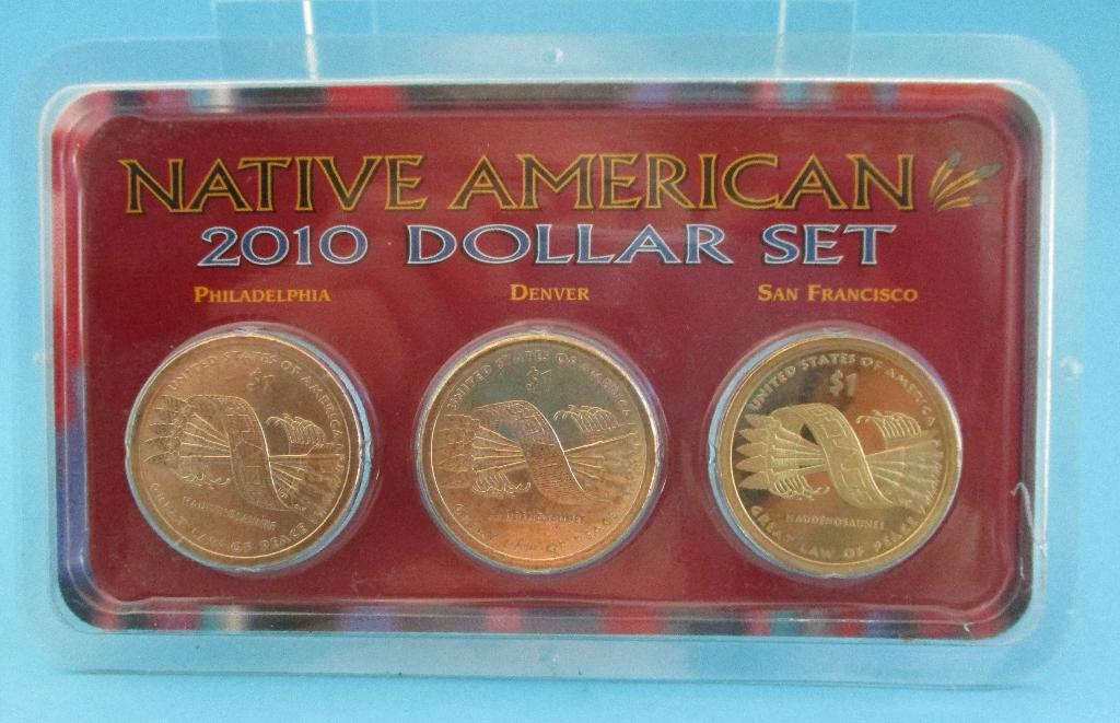 U.S.A.- Muntcoll.-Native American-2010 Dollar Set - Proof, Envoi, Monnaie