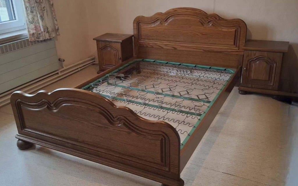 Lit, Huis en Inrichting, Slaapkamer | Bedden, Ophalen, Gebruikt, Bruin, Tweepersoons