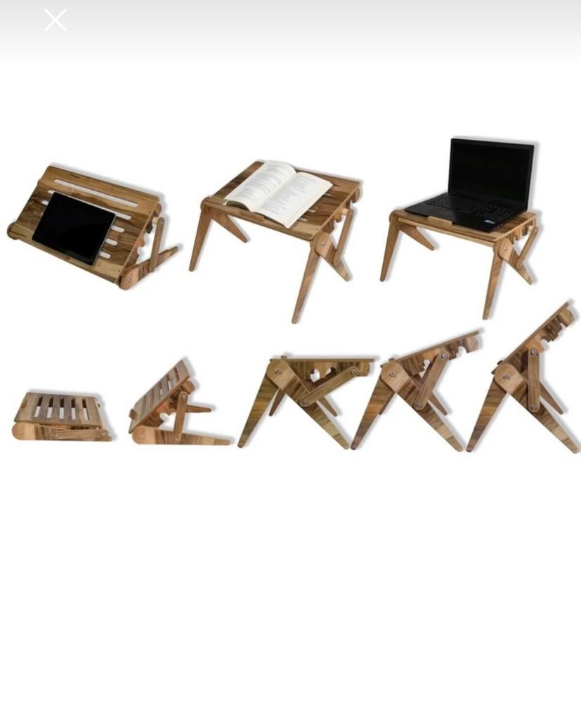 Wood Verstelbare Laptoptafel – Compact & Ergonomisch, Computers en Software, Laptoptafels, Nieuw, In hoogte verstelbaar, Ophalen of Verzenden