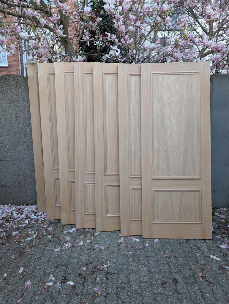 14 Binnendeuren Massief Eik, Doe-het-zelf en Bouw, Deuren en Vliegenramen, Ophalen, Glas, Binnendeur