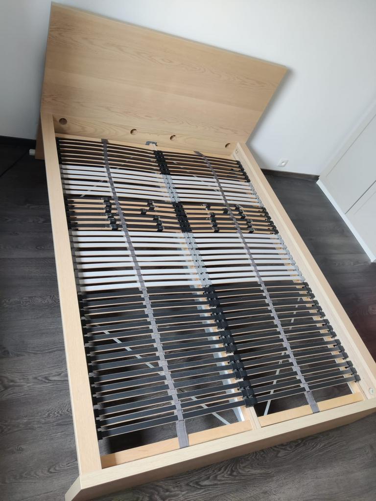 Sommier Ikea Malm bois 140, Enlèvement, Comme neuf, Bois