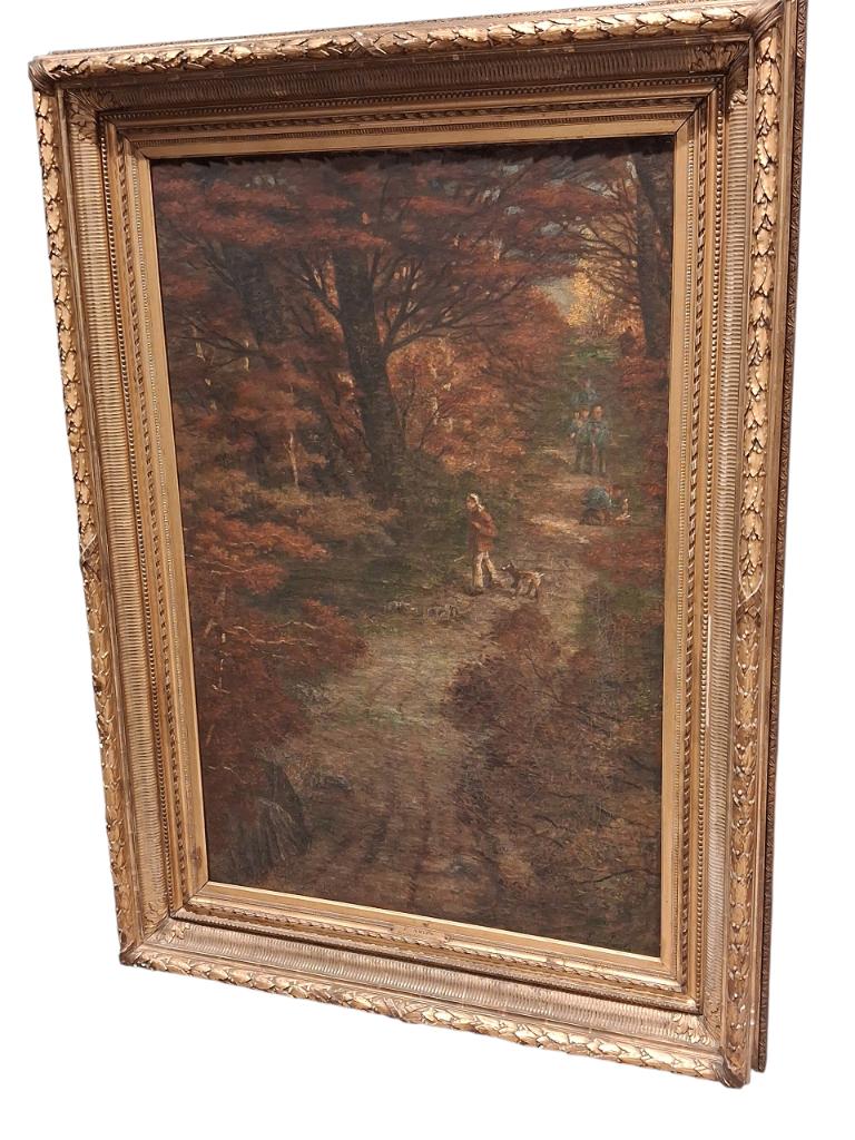 Promenade automnale dans les bois d'Eugene Smits 1826-1912, Antiquités & Art, Art | Peinture | Classique, Enlèvement