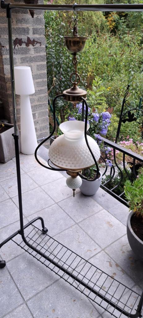 Luminaire "suspension" avec dôme blanc  vintage, Enlèvement