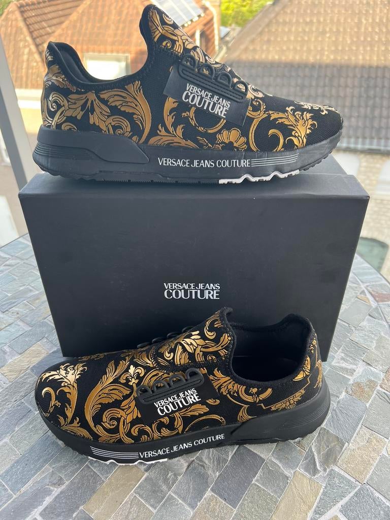 Versace couture zwart/Gold, Kleding | Dames, Schoenen, Ophalen, Zwart, Zo goed als nieuw, Sneakers