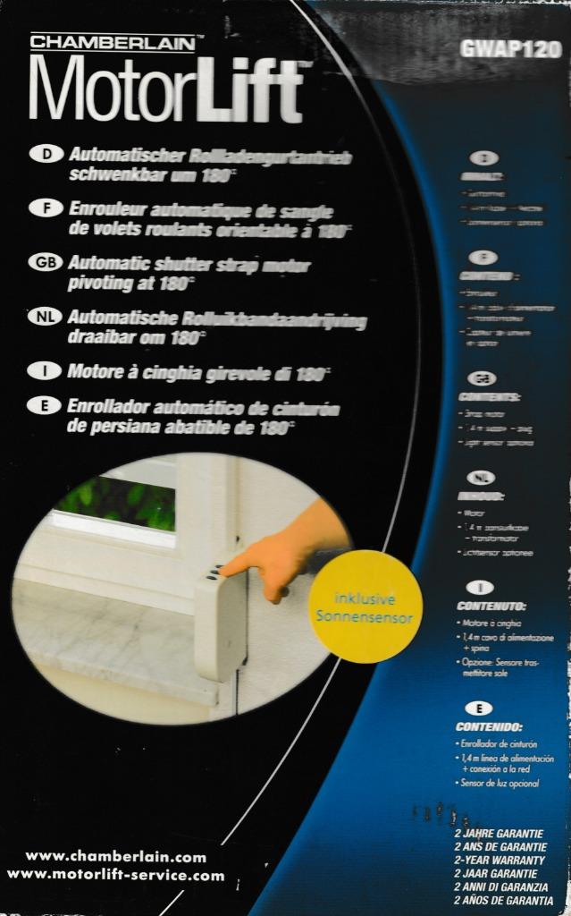 CHAMBERLAIN  MOTORLIFT  ENROULEUR  AUTOMATIQUE DE SANGLE, Bricolage & Construction, Volets, Neuf, Enlèvement ou Envoi, 100 à 150 cm