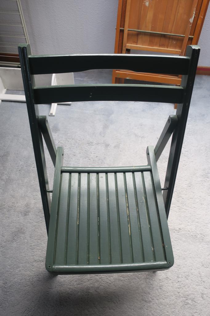 1 chaise pliante en bois, Ophalen, Gebruikt, Overige kleuren, Eén