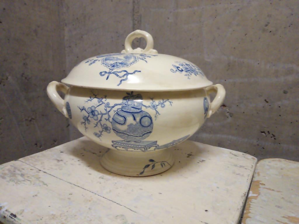 Nimy Eventail blauw dekschaal waaiers, Antiquités & Art, Enlèvement ou Envoi