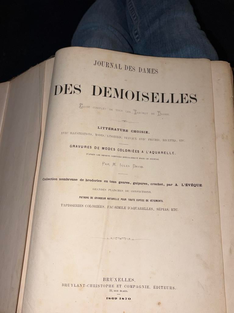 Journal des Dames et des Demoiselles 1869–1870, Enlèvement ou Envoi, M. Jules David