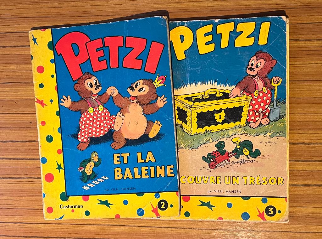 PETZI NUMEROS 2 ET 3 - PREMIERE VERSION - 1958, Livres, BD, VILH. HANSEN, Plusieurs BD, Enlèvement ou Envoi, Utilisé