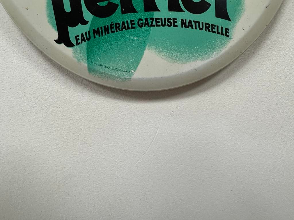 Ancien panneau publicitaire Perrier, Collections, Enlèvement ou Envoi, Utilisé, Panneau publicitaire