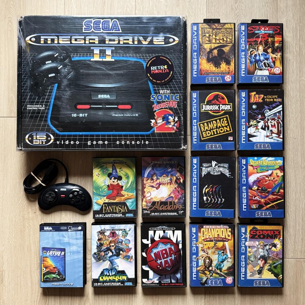 Console Sega Megadrive II Sonic 2 Pack + Spellen, Games en Spelcomputers, Games | Sega, Zo goed als nieuw, Ophalen of Verzenden