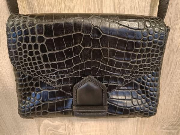 massimo dutti en italy, 2 lederen handtassen, Handtassen en Accessoires, Ophalen of Verzenden, Zo goed als nieuw, Zwart, Handtas