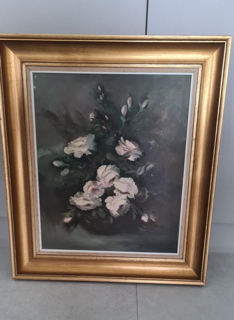 Schilderij rozen pioenrozen, Ophalen