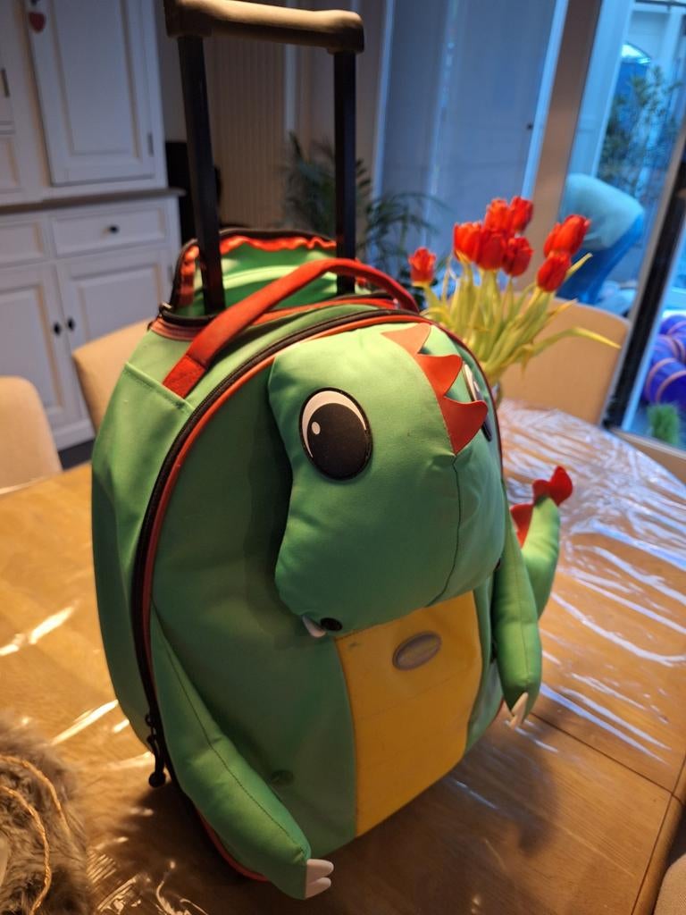 Toffe trolly voor kinderen draakje SAMSONITE, Bijoux, Sacs & Beauté, Valises, Enlèvement, Comme neuf, Plastique souple, Roulettes