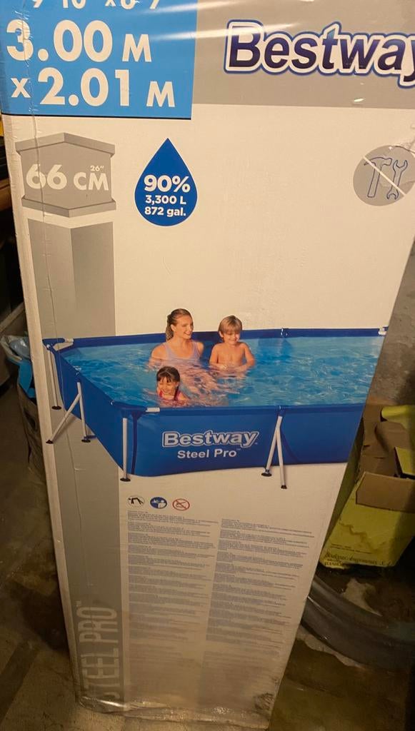 Piscine neuve dans sa boîte, Neuf, 200 à 400 cm, Enlèvement, Rectangulaire