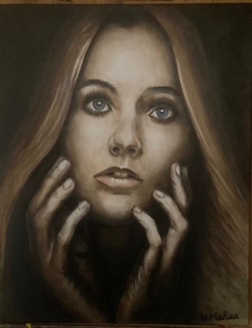 olieverfschilderij  Jonge Vrouw 2, Antiquités & Art, Enlèvement