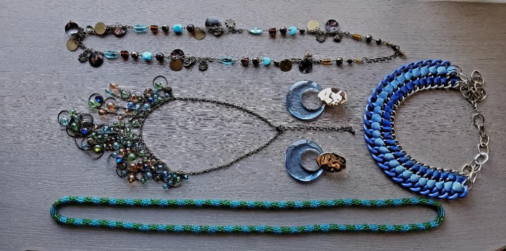 Bijouterie : collier, collier, boucles d'oreilles, nouveau, Neuf, Réglable, Pierre ou Minéral, Enlèvement ou Envoi