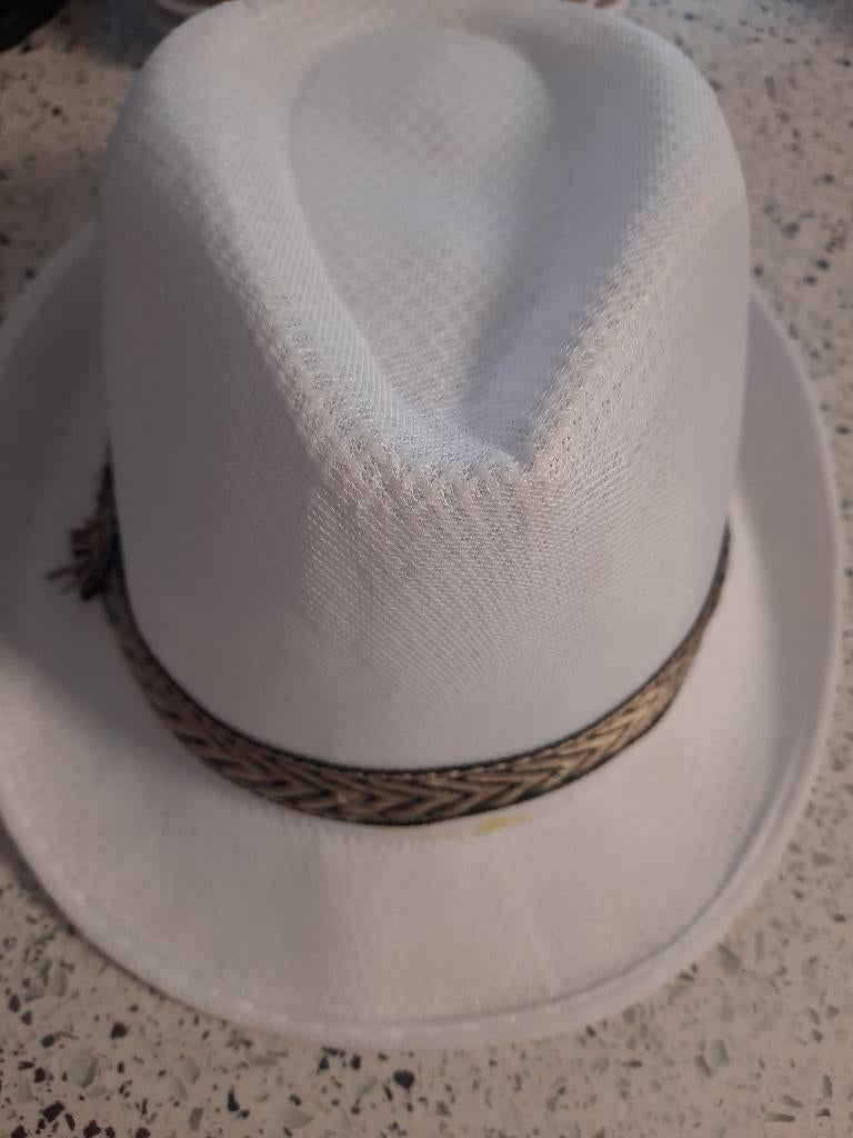 Chapeaux noirs pailletés et chapeaux blancs, Enlèvement ou Envoi, Comme neuf, Chapeau