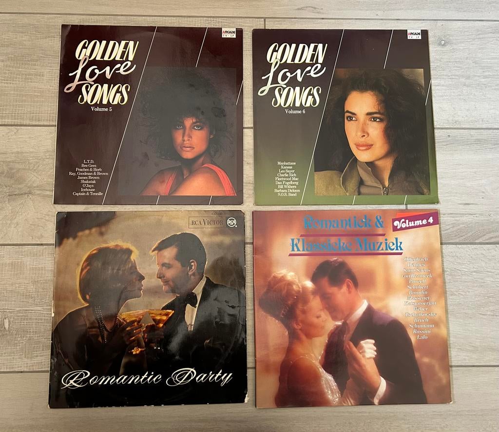 4 vinyl LP’s Love songs romantische muziek, Ophalen of Verzenden, Gebruikt, 12 inch, Overige genres