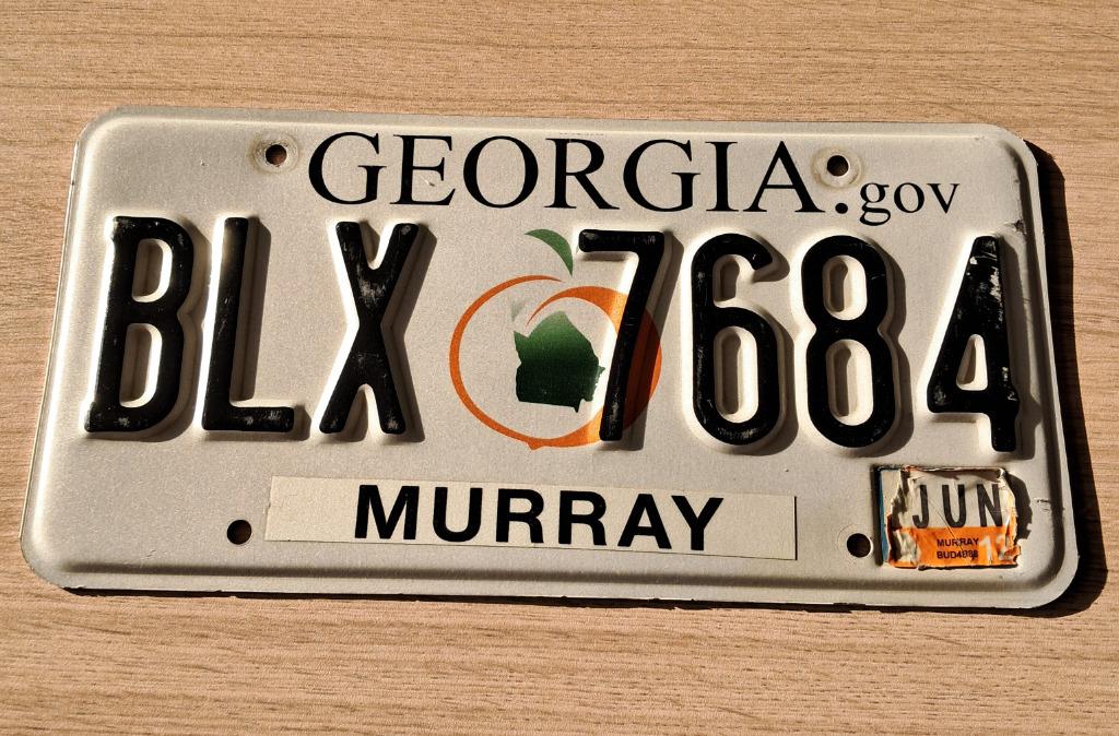 Georgia USA licence plate, Ophalen of Verzenden, Gebruikt, Auto's