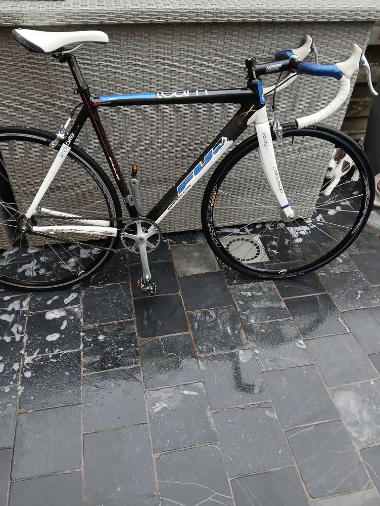 Fixed gear met piste wielen, vaste pion koersfiets, Ophalen, 28 inch, Gebruikt, Carbon