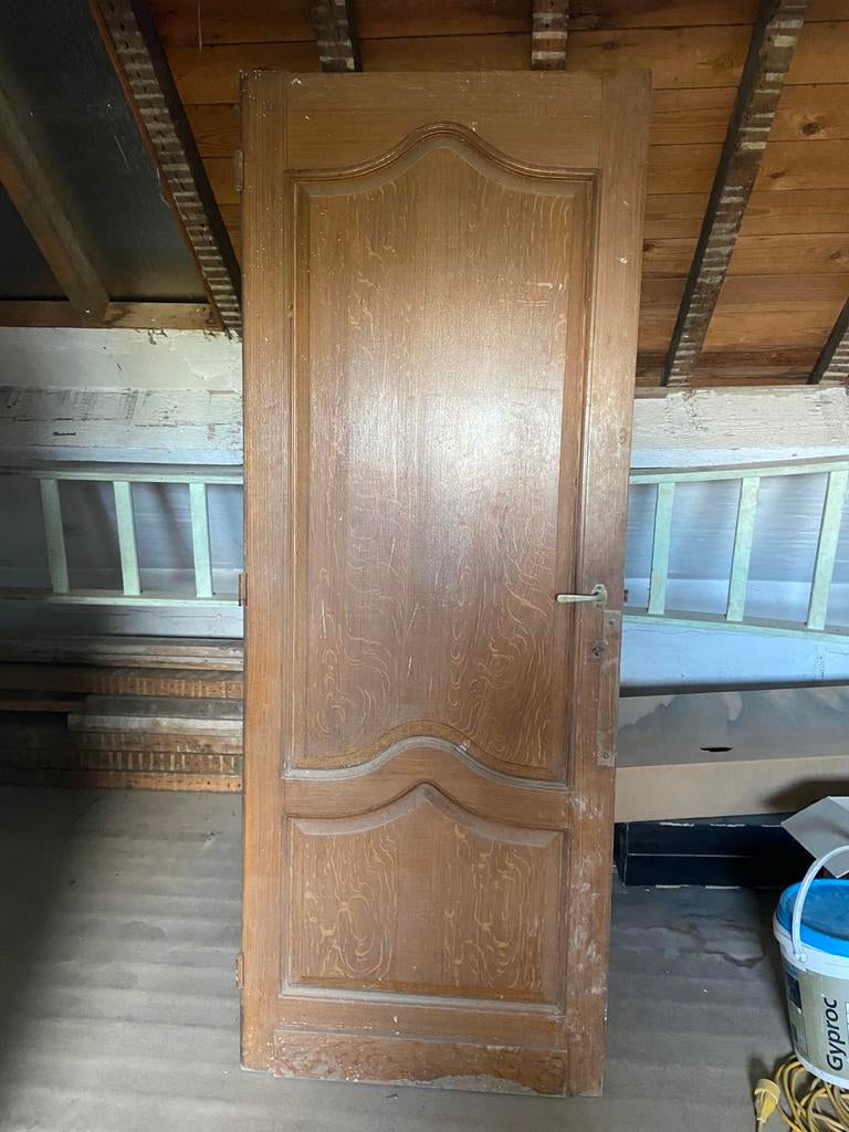 Massieve oude binnendeur, Ophalen, Gebruikt, Hout, Binnendeur