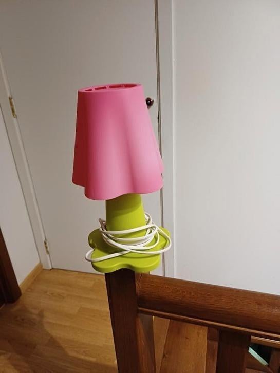 Petite lampe fleur rose vintage de Morten Kjelstrup, Ophalen of Verzenden, Zo goed als nieuw, Lamp