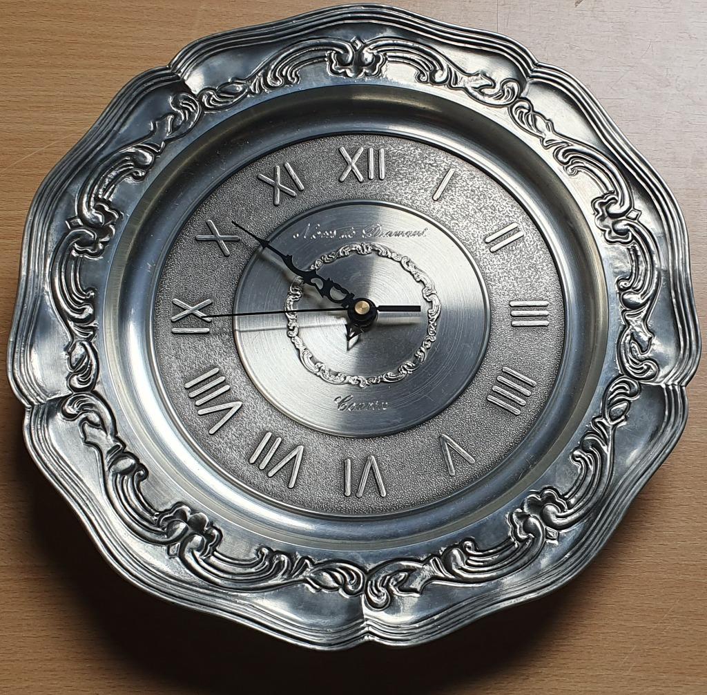 Horloge en étain Noces de Diamant - Couvin, Antiquités & Art, Antiquités | Horloges, Enlèvement ou Envoi
