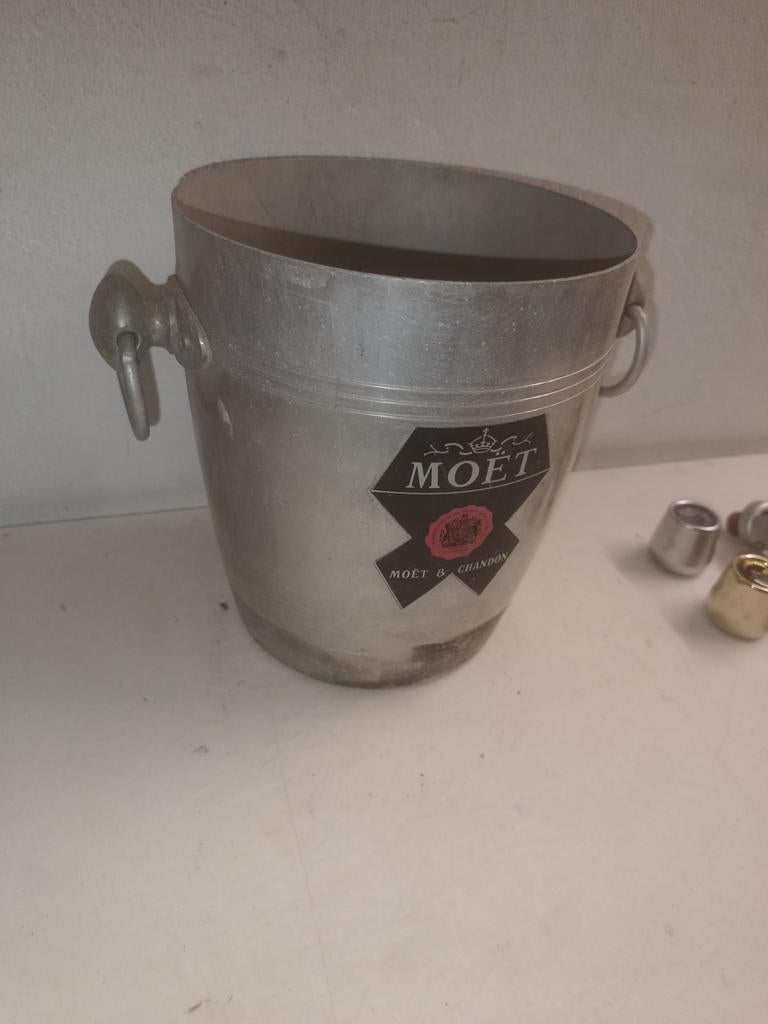 Seau à champagne rétro/vintage en aluminium, Antiquités & Art, Enlèvement
