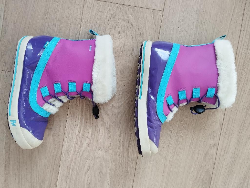 Snowboots meisjes Merrell maat 35 roze, Ophalen, Gebruikt, Snowboots