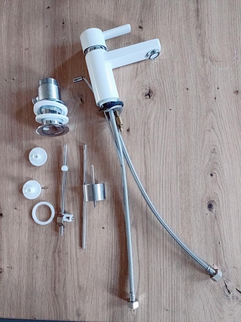 Mitigeur blanc, Bricolage & Construction, Enlèvement ou Envoi, Neuf, Chrome, Robinet