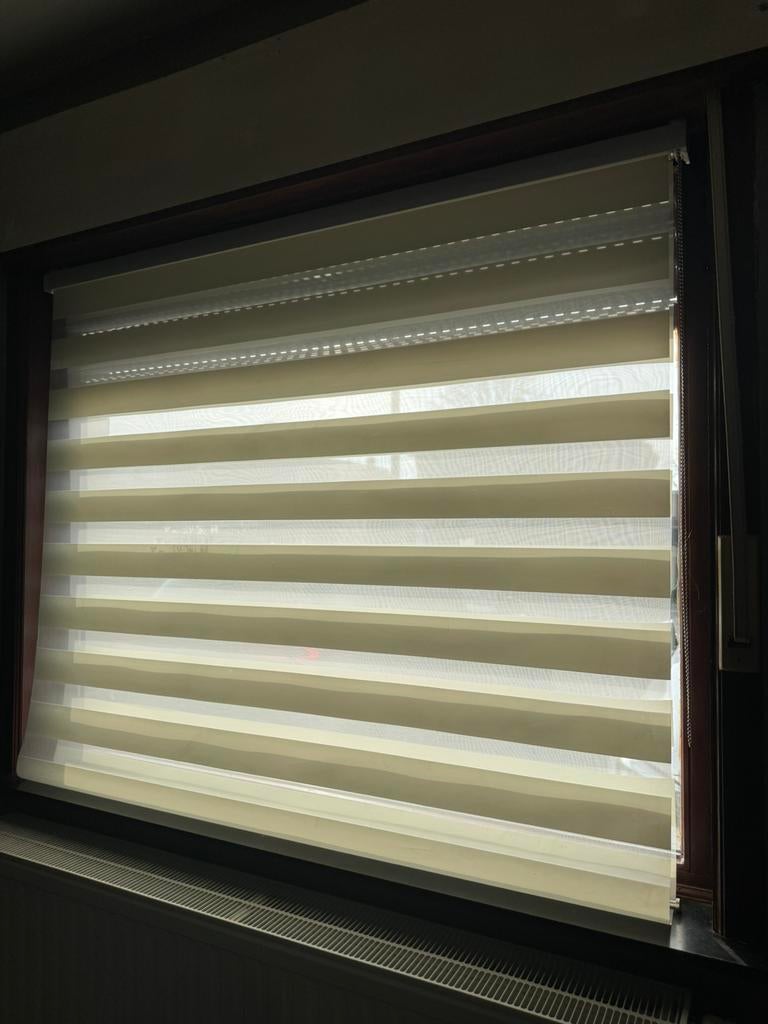 Mooi duo-rolgordijn, 150 cm lang (gordijn 145 cm)., Ophalen, Zo goed als nieuw