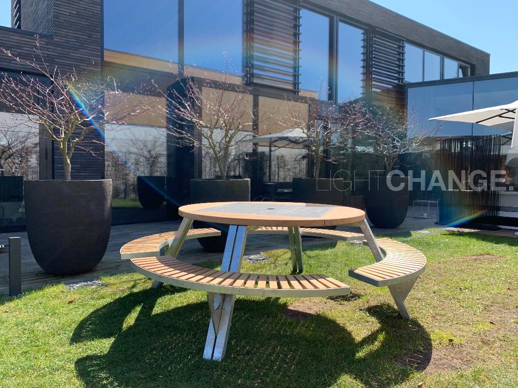 Extremis Gargantua picknicktafel zie ook Hopper + Pantagruel, Tuin en Terras, Ophalen, Zo goed als nieuw, Rond, Hout