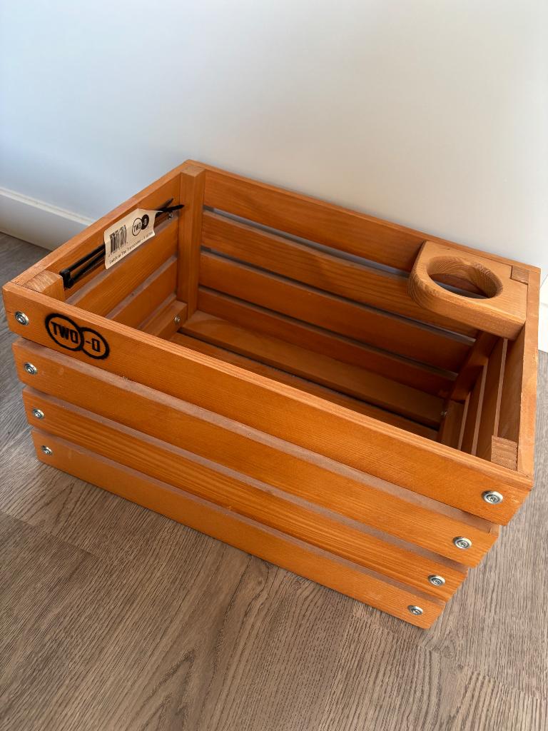 Houten fietskrat splinternieuw, Fietsen en Brommers, Fietsaccessoires | Fietsmanden, Ophalen, Nieuw, Fietskrat, Overige merken