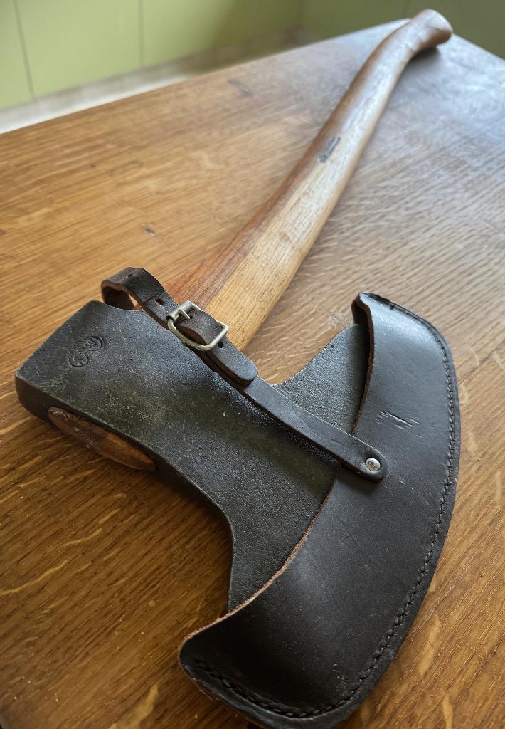 Hache large Wetterlings, manche long #192, Jardin & Terrasse, Outils à main, Enlèvement ou Envoi, Comme neuf, Hache, Wetterlings