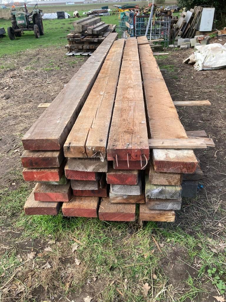 Houten balken, Doe-het-zelf en Bouw, Hout en Planken, Ophalen, Zo goed als nieuw, Balk, Overige houtsoorten