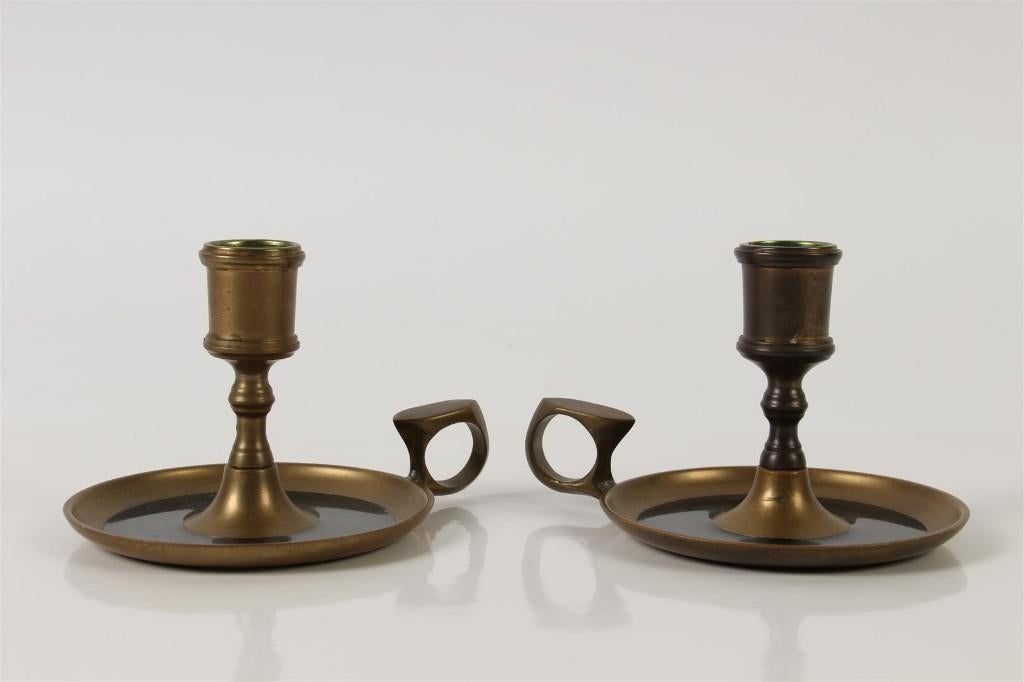 Antieke Blakers Kandelaars, Antiek en Kunst, Ophalen, Koper of Brons