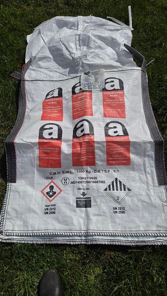 Big bag asbest, Enlèvement