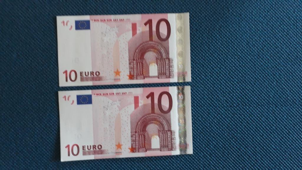 € 10 biljetten ,nieuw,ongeplooid, Postzegels en Munten, Bankbiljetten | Europa | Eurobiljetten, Ophalen, 10 euro